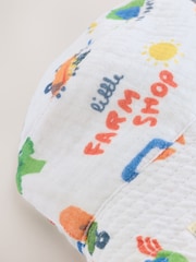 Blue Farm Woven - بیبی بکٹ ہیٹس 2 پیک (0ماہ-2سال) - تصویر 5 از 5