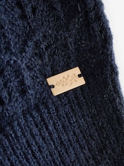 Laura Ashley Navy Pointelle Sleeveless Vests Twin Set With Wool - Image 3 of 3