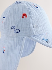 藍色繡花 - Legionnaire Baby Summer Hat (0mths-2yrs) - 圖片 2/3