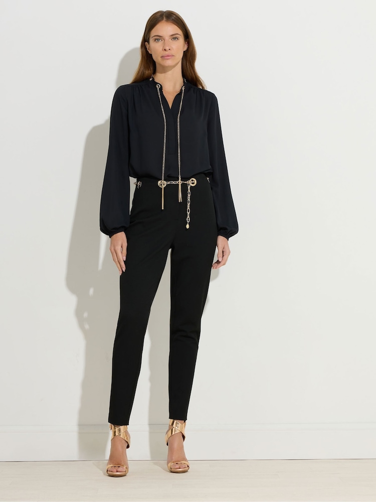 Star by Julien MacDonald Black Chain Detail Blouse - Image 2 of 6