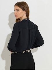 Star by Julien MacDonald Black Chain Detail Blouse - Image 5 of 6