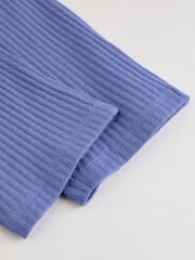 Blau - Geripptes Baby-Oberteil und Hose mit weitem Bein, 2 -teiliges Set (0Monate bis2Jahre) - Bild 9 von 11