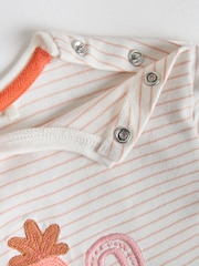 Ecru - Short Sleeve Baby Tops and Wide Leg Leggings Set 2 Piece (0mths-2yrs) - Imaginea 10 din 10