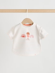 Ecru - Short Sleeve Baby Tops and Wide Leg Leggings Set 2 Piece (0mths-2yrs) - Imaginea 2 din 10