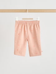 Ecru - Short Sleeve Baby Tops and Wide Leg Leggings Set 2 Piece (0mths-2yrs) - Imaginea 3 din 10