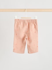 Ecru - Short Sleeve Baby Tops and Wide Leg Leggings Set 2 Piece (0mths-2yrs) - Imaginea 6 din 10