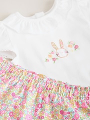 White Bunny Short Sleeve Baby Top and Short Set 2 Piece (0mths-2yrs) - Image 13 of 16