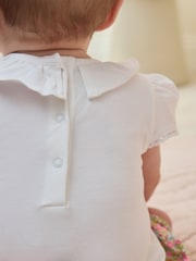White Bunny Short Sleeve Baby Top and Short Set 2 Piece (0mths-2yrs) - Image 2 of 4