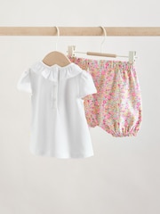 White Bunny Short Sleeve Baby Top and Short Set 2 Piece (0mths-2yrs) - Image 7 of 16