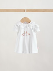 White Bunny Short Sleeve Baby Top and Short Set 2 Piece (0mths-2yrs) - Image 8 of 16
