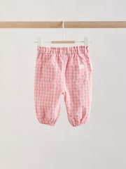 White Pink Bunny - Short Sleeve Baby Tops and Wide Leg Leggings Set 2 Piece (0mths-2yrs) - Imaginea 6 din 12
