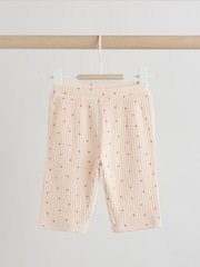 Pink Flower Rib Baby Top And Wide Leg Trousers Set 2 Piece (0mths-2yrs) - Image 4 of 10