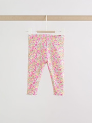 Pink Flower Rib Top and Leggings Baby Set 2 Piece (0mths-2yrs) - Image 6 of 14