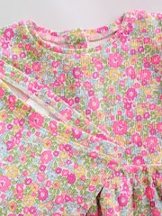 Pink Flower Rib Top and Leggings Baby Set 2 Piece (0mths-2yrs) - Image 9 of 14