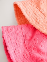 Pink/Orange Fluro Towelling Baby Bucket Hat 2 Pack (0mths-2yrs) - Image 5 of 5