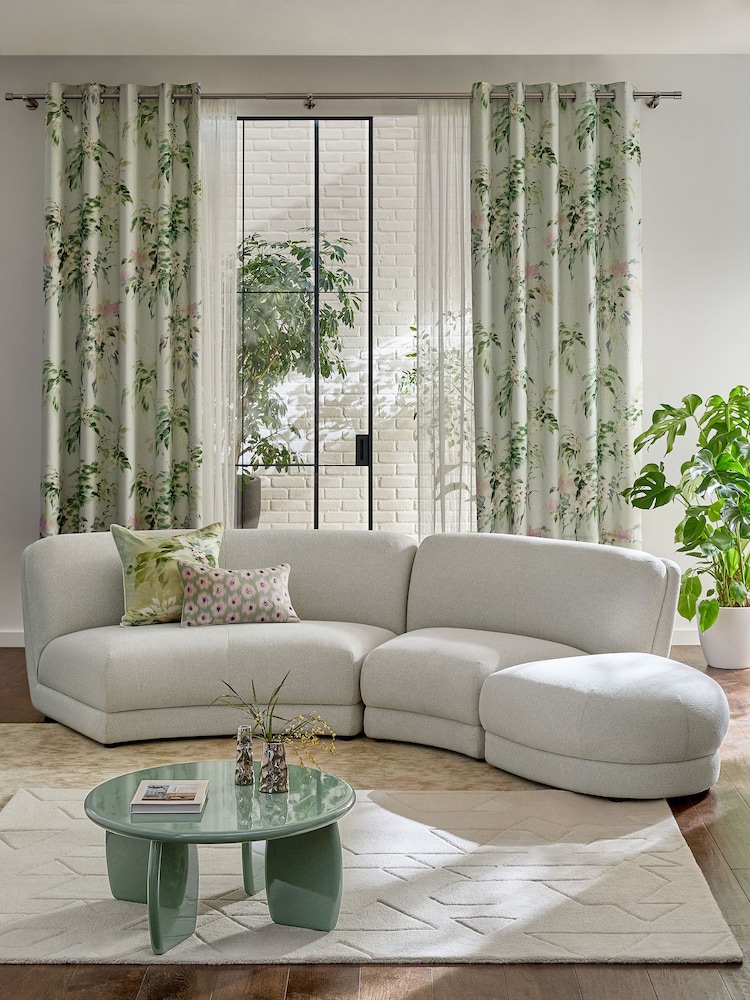 Tailored Chenille Oyster Natural Addison Modular Sofa Single Centre Piece - Image 2 of 11