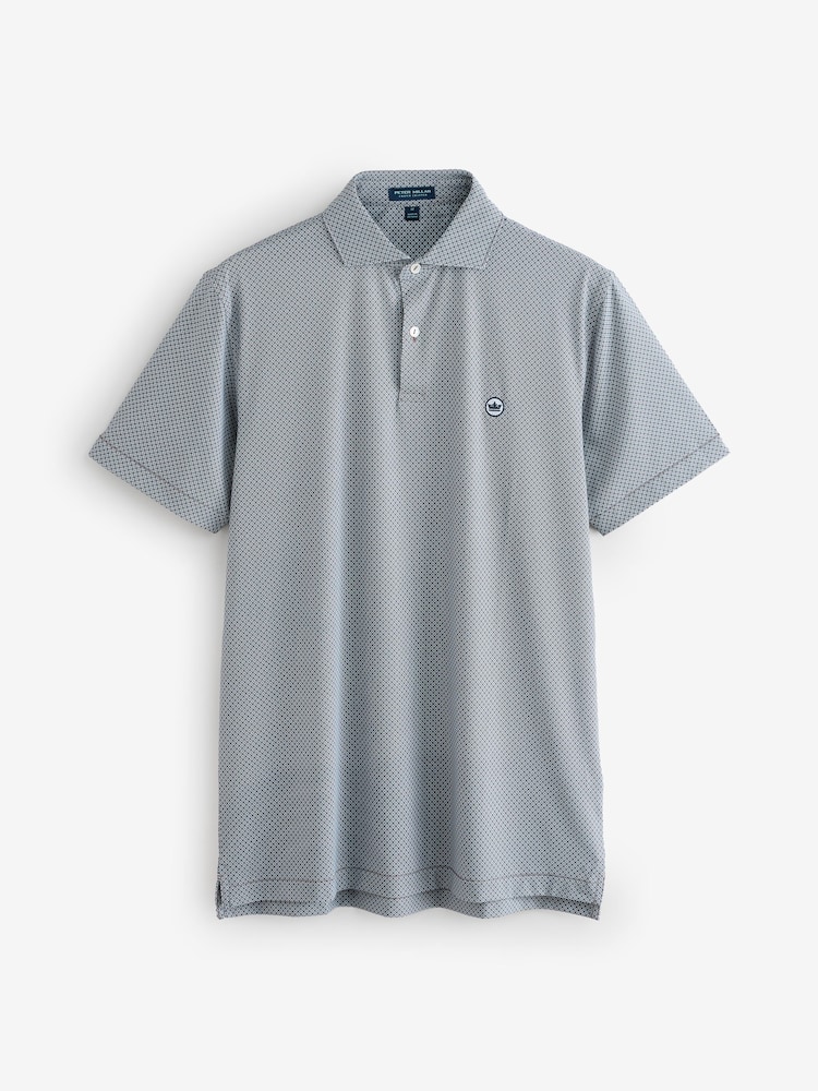 Peter Millar Grey Seville Performance Jersey Polo Shirt - Image 6 of 6 Peter Millar Grey Seville Performance Jersey Polo Shirt - Image 6 of 6