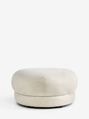 Tailored Chenille Oyster Natural Addison Modular Sofa Single Footstool - Image 10 of 11