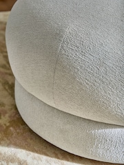 Tailored Chenille Oyster Natural Addison Modular Sofa Single Footstool - Image 4 of 11