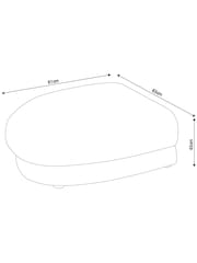 Tailored Chenille Oyster Natural Addison Modular Sofa Single Footstool - Image 5 of 11