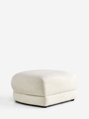Tailored Chenille Oyster Natural Addison Modular Sofa Single Footstool - Image 7 of 11