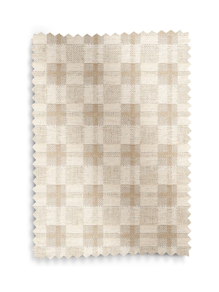 Dry Handle Check Light Natural Sherlock Highback Armchair - Image 10 of 10