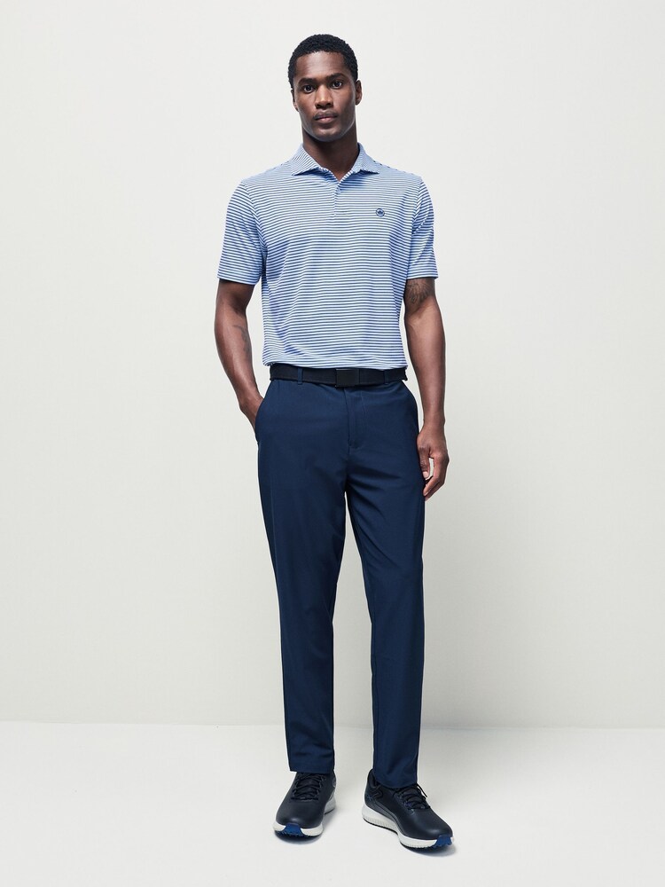 Peter Millar Blue Albatros Cotton Blend Golf Polo Shirt - Image 2 of 7