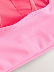 Pink Active Power Double Layer Cross Back Sports Bra - Image 3 of 3
