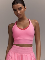 Pink Active Power Double Layer Cross Back Sports Bra - Image 4 of 8