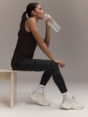 Chocolate Brown Active Lightweight Modal Ruched Side Tank Vest - Image 3 of 7