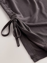 Chocolate Brown Active Lightweight Modal Ruched Side Tank Vest - Image 6 of 7