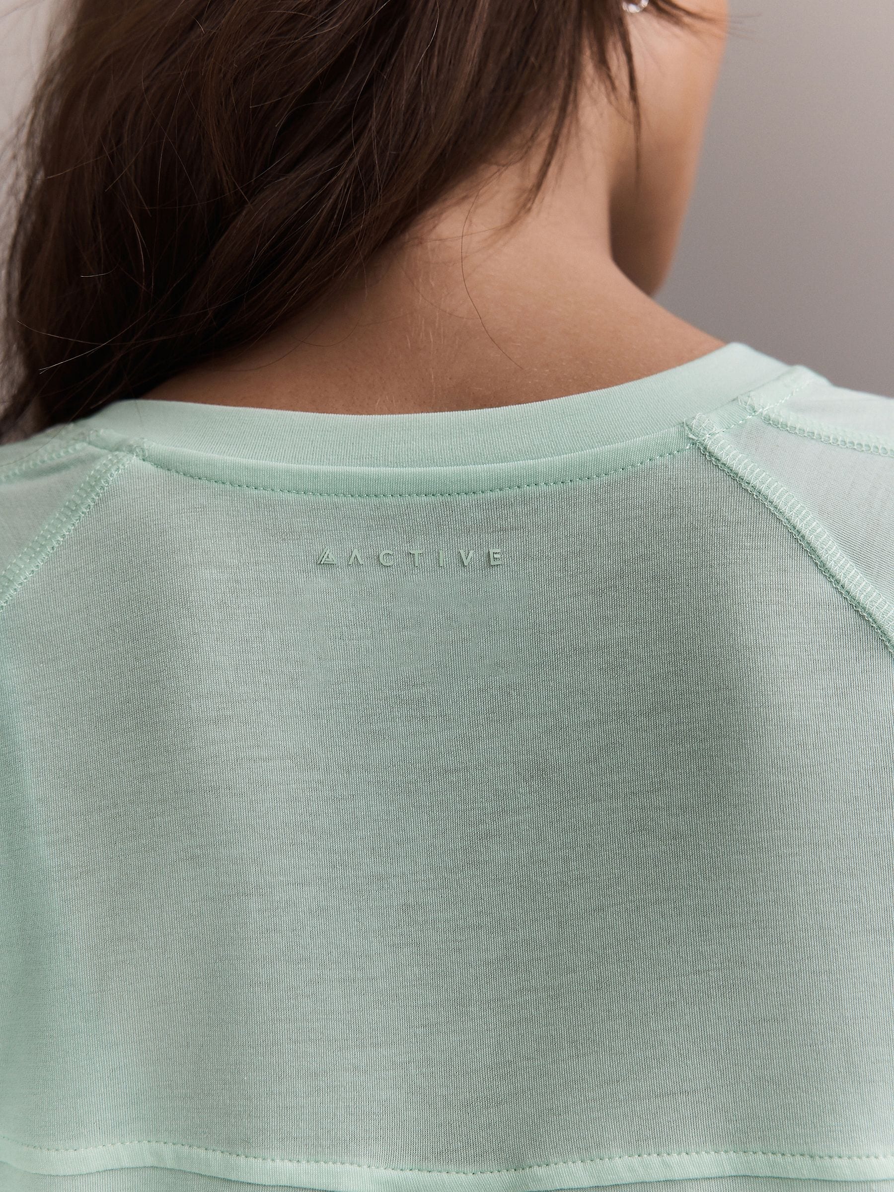 Buy Mint Green Active Crew Neck Short Sleeve T-Shirt from Next USA