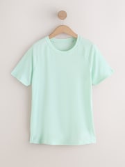 薄荷綠色 - 運動圓領短袖T 恤 - 圖片 6，共 8