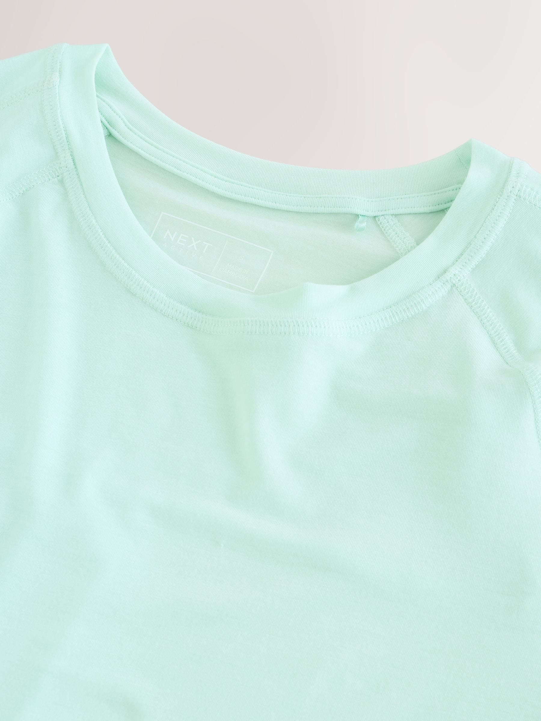 Buy Mint Green Active Crew Neck Short Sleeve T-Shirt from Next USA