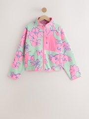 Floral Print Active Zip Through Sports Fleece - Image 1 of 4