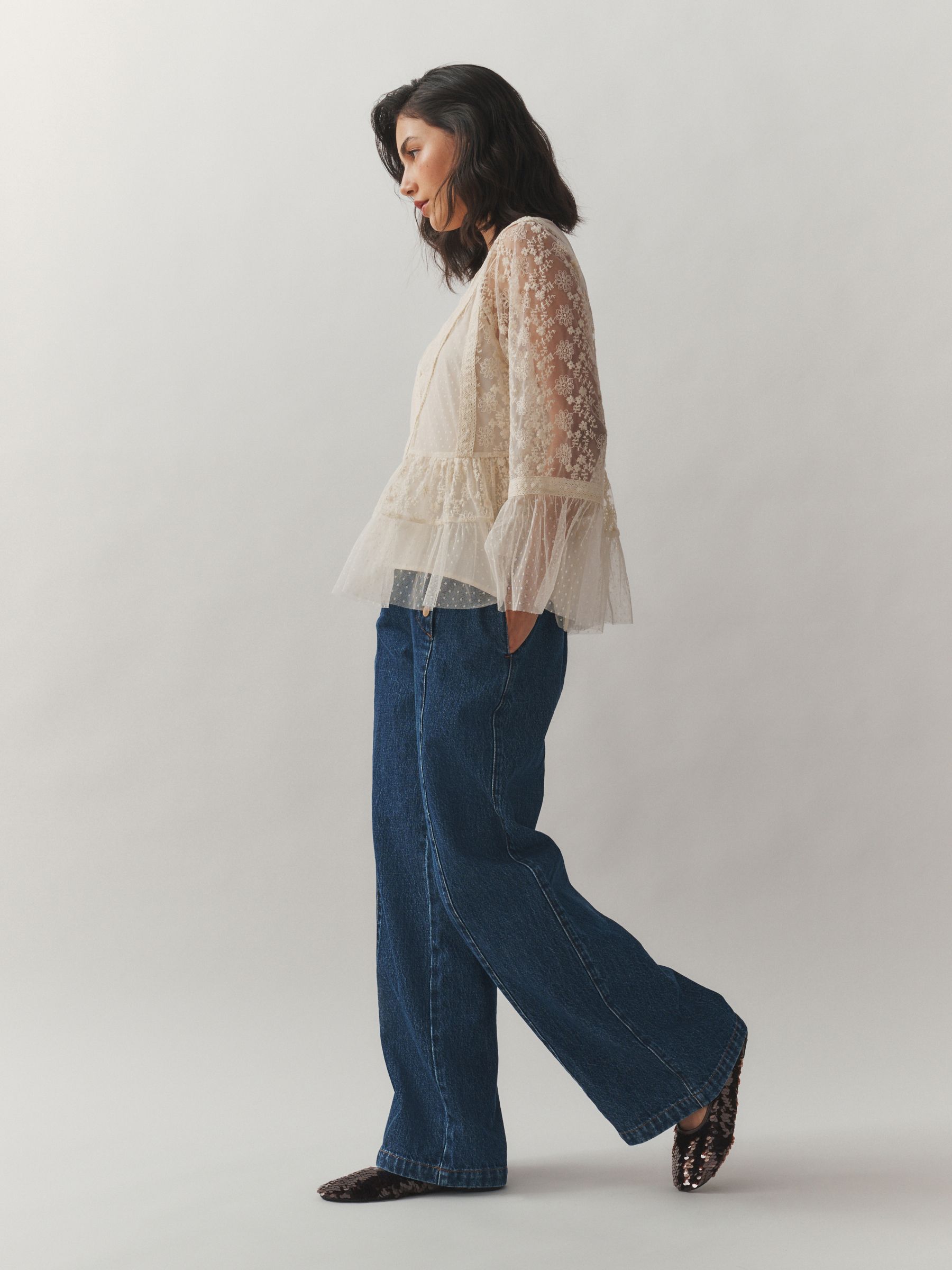 Buy Laura Ashley Ecru Lace Blouse with Cami from Next France