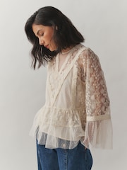 Laura Ashley Lace Blouse with Cami - Imaginea 3 din 11