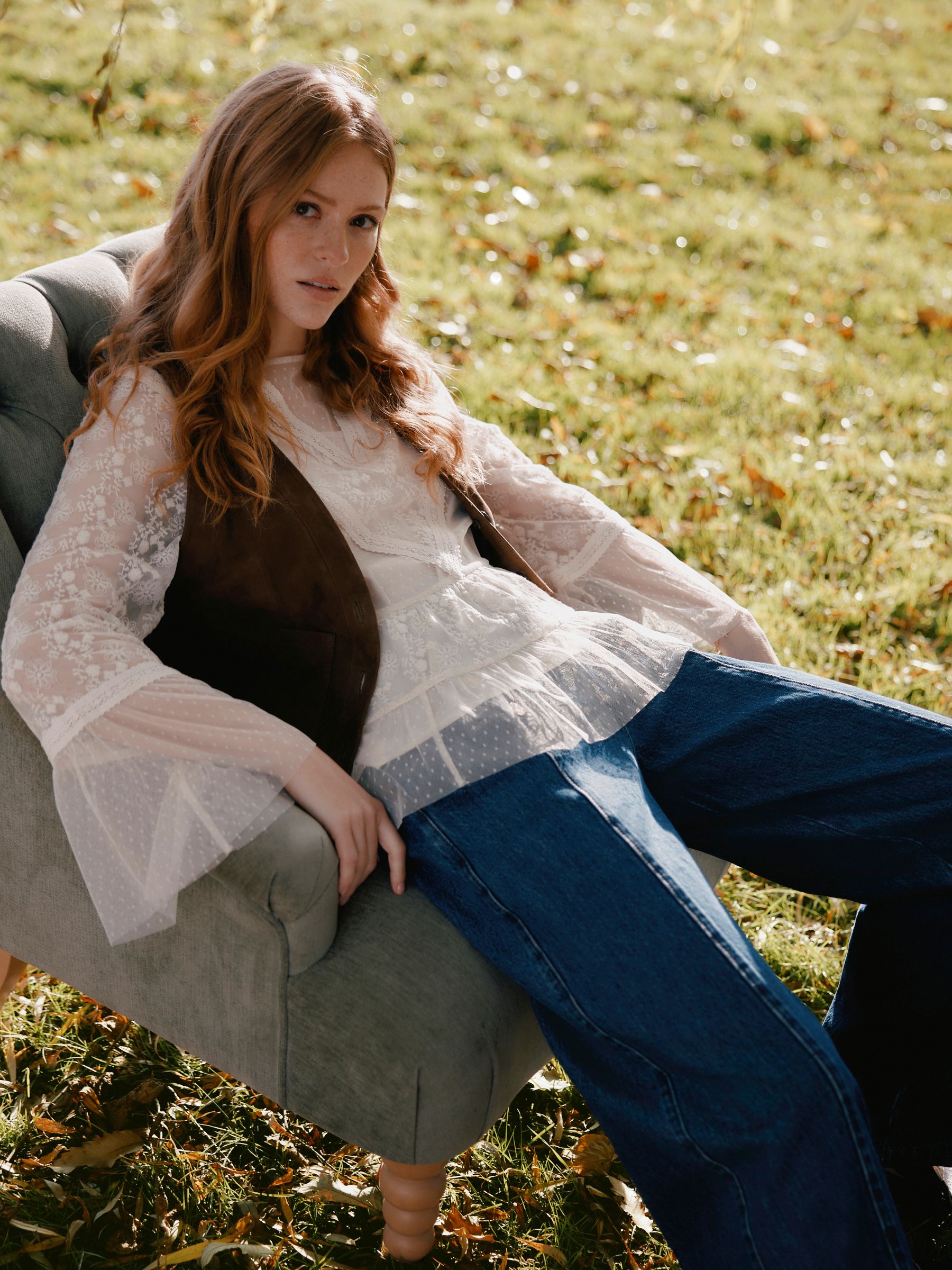 Buy Laura Ashley Ecru Lace Blouse with Cami from the Next UK