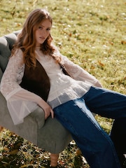 Laura Ashley Lace Blouse with Cami - Imaginea 6 din 11