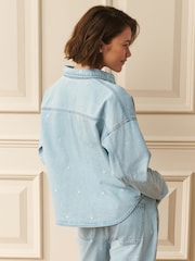 Джинсовая куртка с цветком Laura Ashley - Изображение 3 7