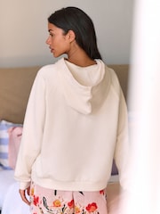 B by Ted Baker Cream Cotton Hoodie - Image 4 of 5