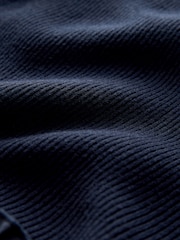 Laura Ashley Navy 2 in 1 Knitted Collared Polo Dress with Cotton Skirt - Image 10 of 10