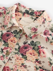 Laura Ashley Cream All Over Ellenborough Floral Printed Denim Shacket - Image 11 of 13