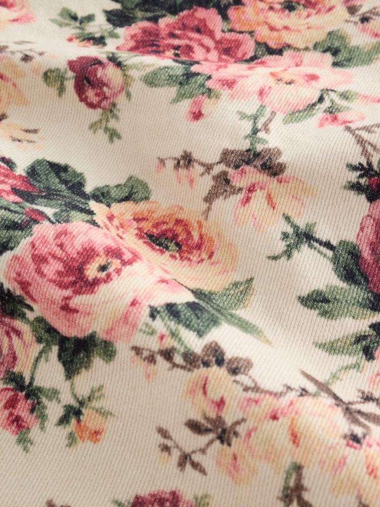 Laura Ashley Cream All Over Ellenborough Floral Printed Denim Shacket - Image 13 of 13