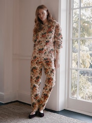 Laura Ashley Cream All Over Ellenborough Floral Printed Denim Shacket - Image 4 of 9