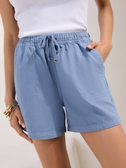 Friends Like These Blue Utility Elasticated Tie Waist Shorts - Image 2 of 4