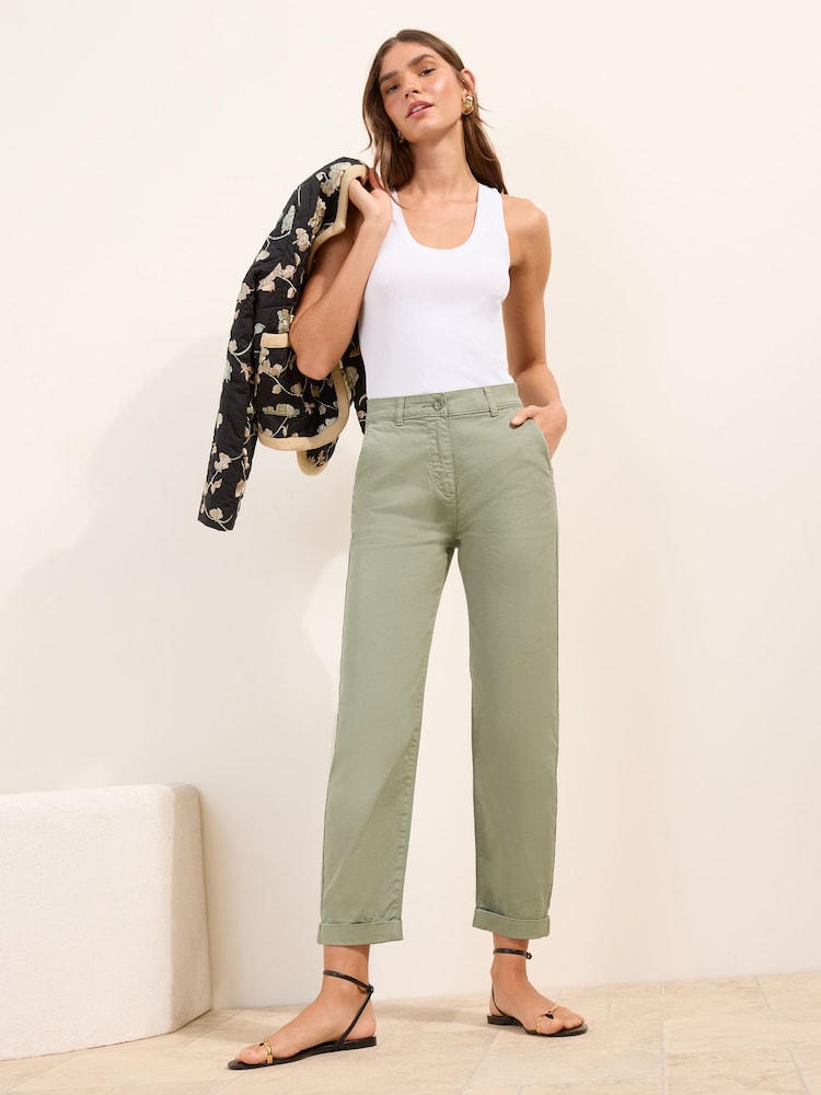Friends Like These Sage Green Slim Chino Trousers - Image 1 of 4