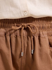 Friends Like These Rust Brown Utility Shirred Tie Waist Short - Image 5 of 6