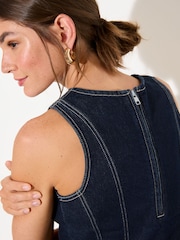 Friends Like These Denim Seam Detail Top - Imaginea 4 din 5