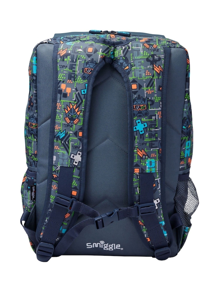 Smiggle Grey Trailblazer Foldover Attach Backpack - Image 2 of 6